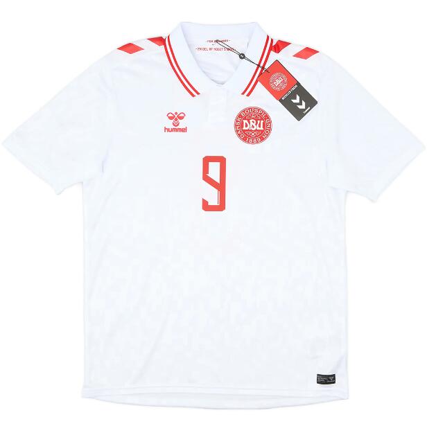 (image for) Højlund #9 Denmark Away Jersey Euro 2024